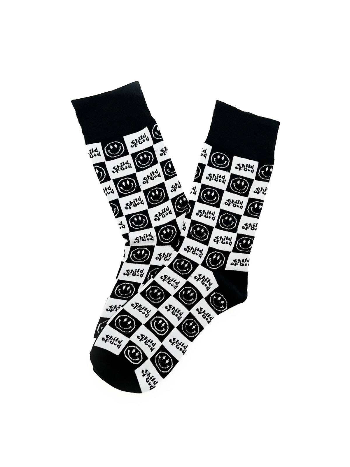 Child Of God Checker Matching Socks