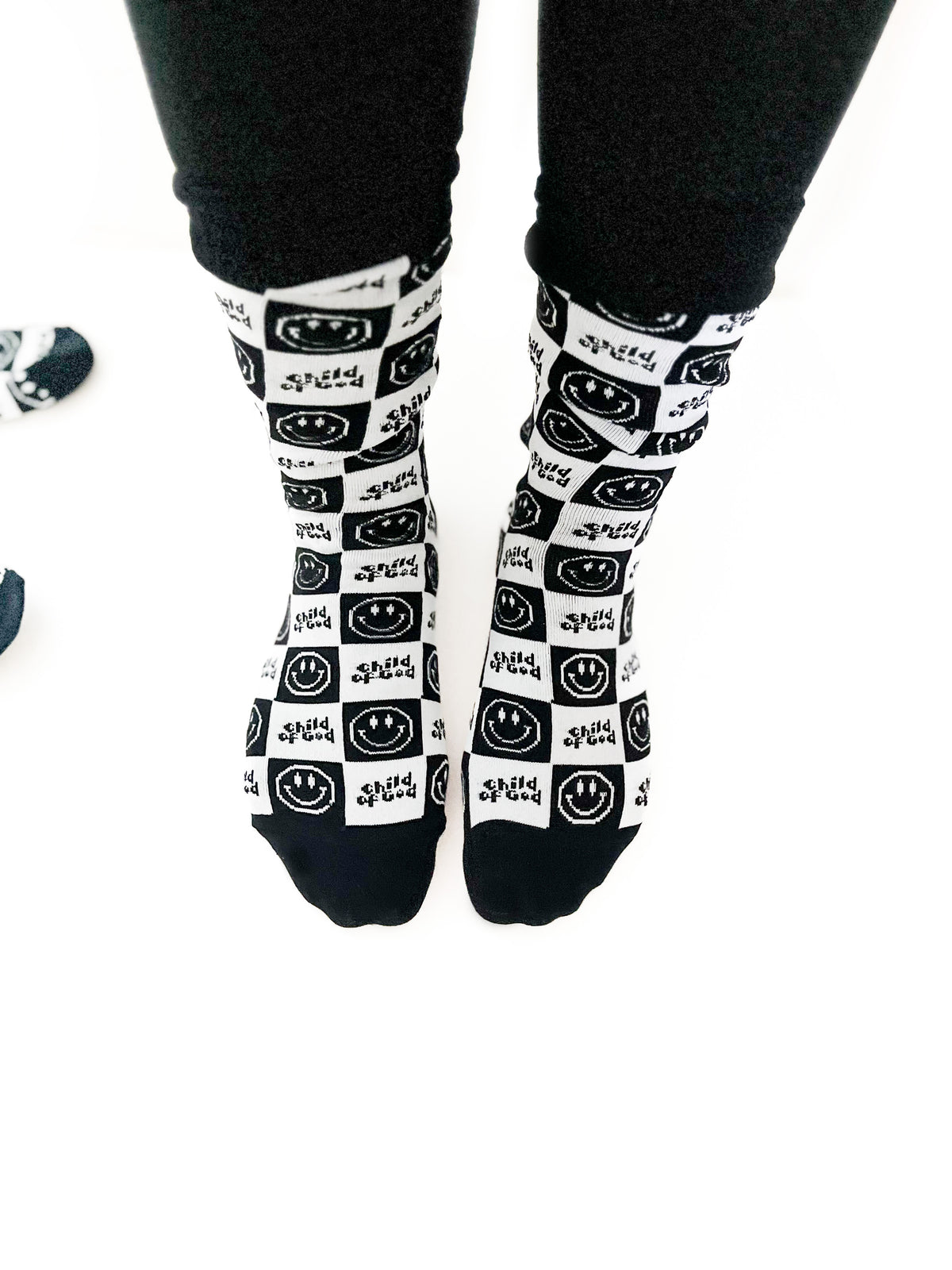 Child Of God Checker Matching Socks