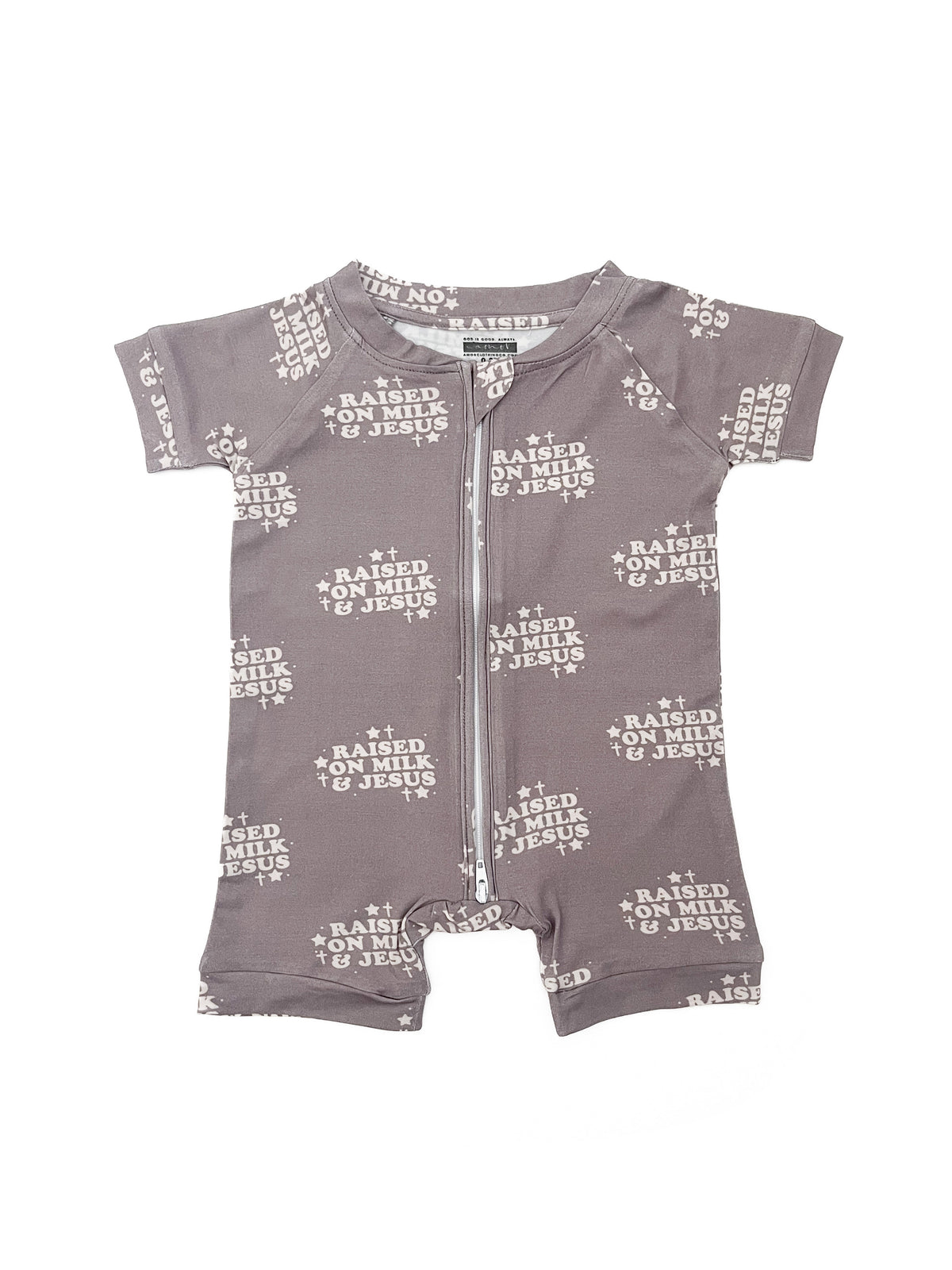 Raised On Milk & Jesus Bamboo Short Jumpsuit