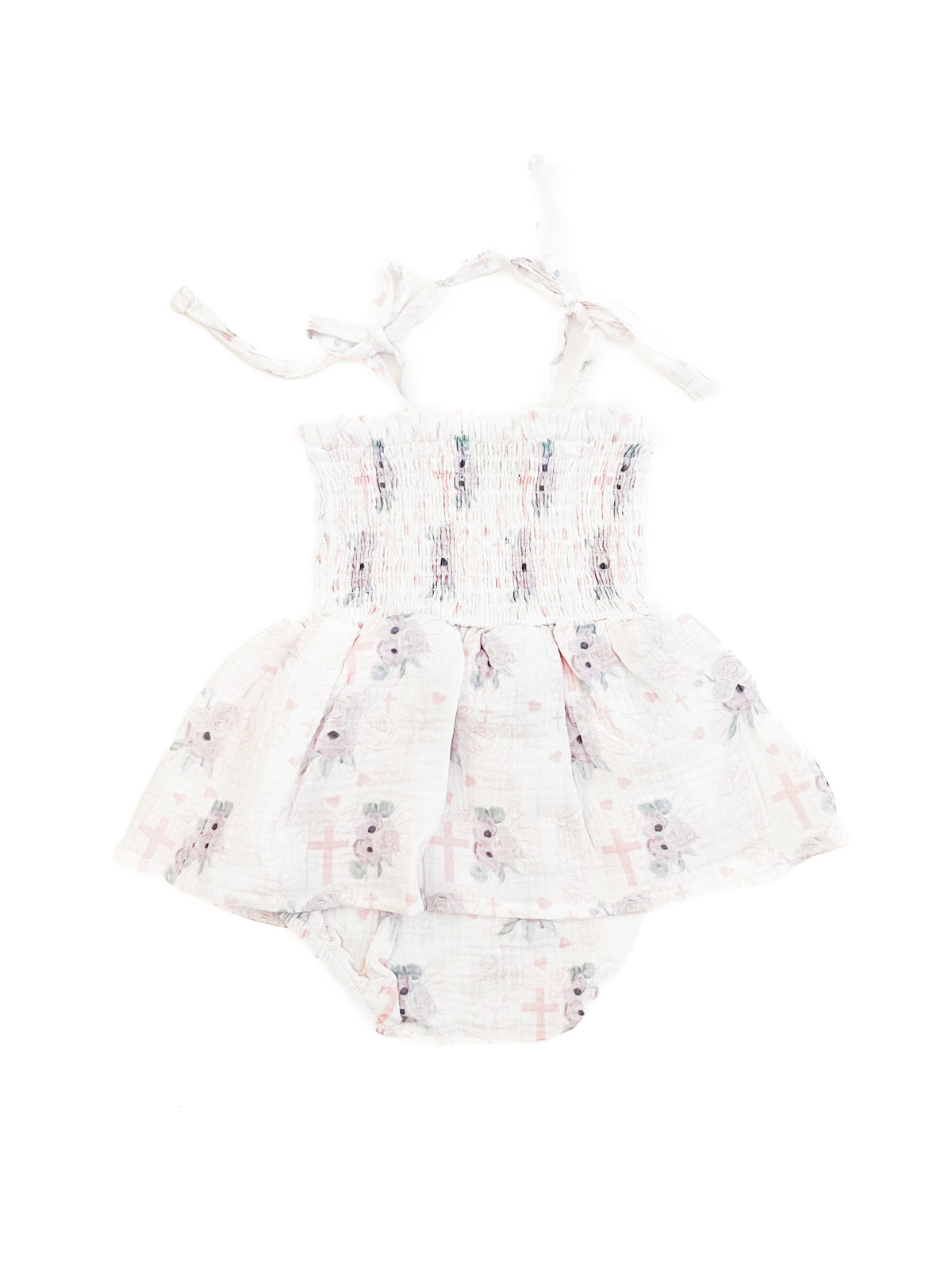 Daughter of the King Cross and Floral Romper