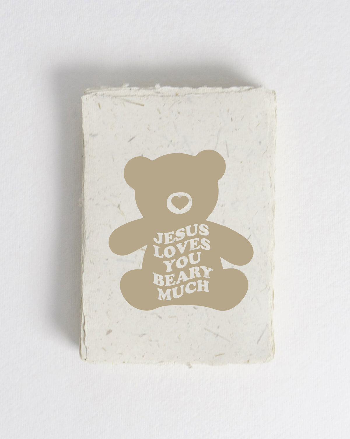 Jesus Loves You Beary Much Cotton Print