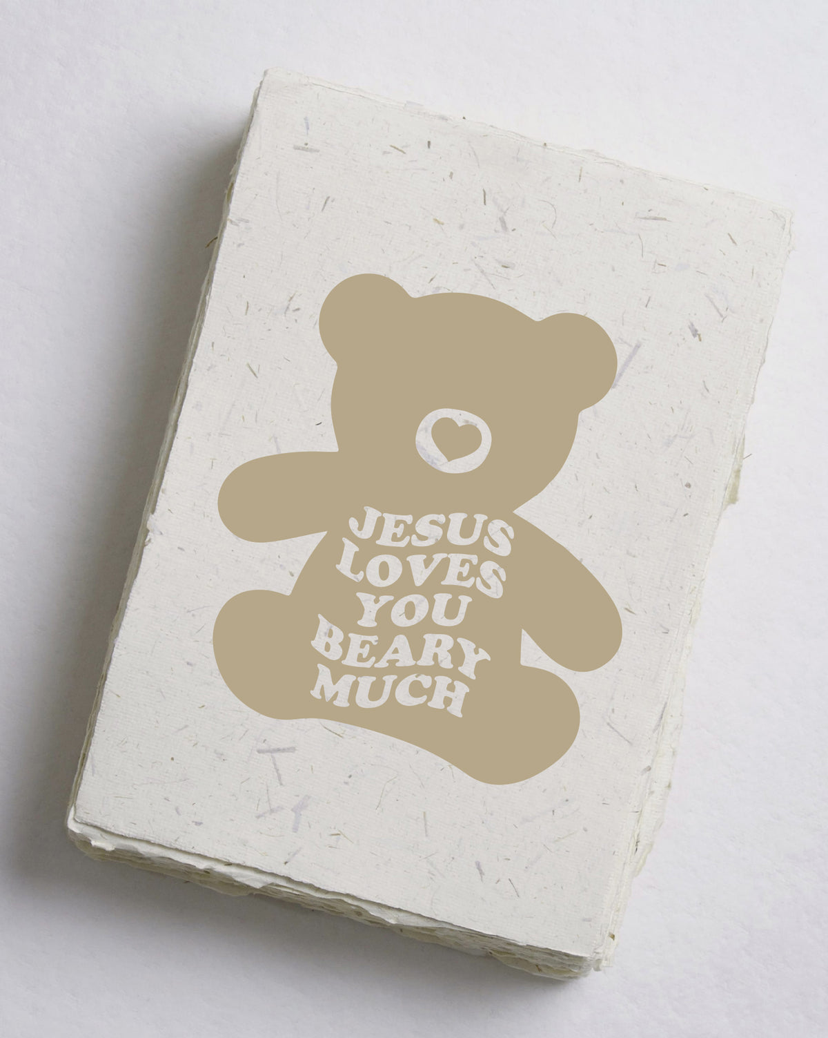 Jesus Loves You Beary Much Cotton Print