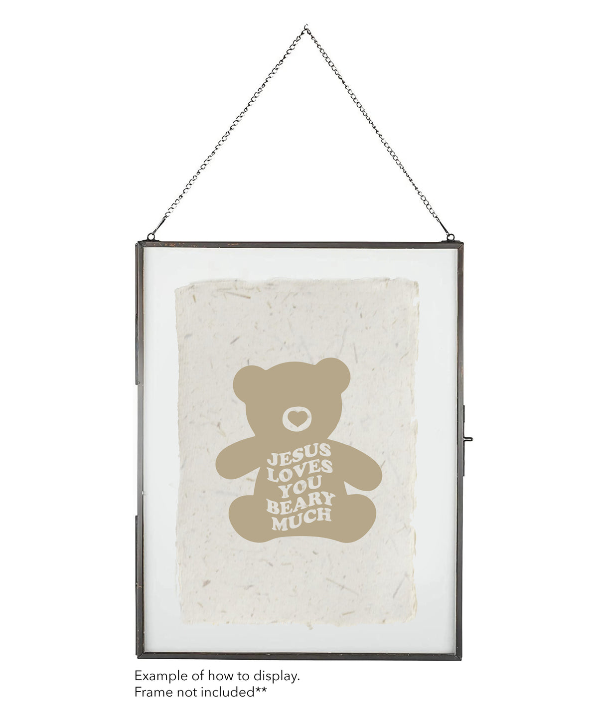 Jesus Loves You Beary Much Cotton Print