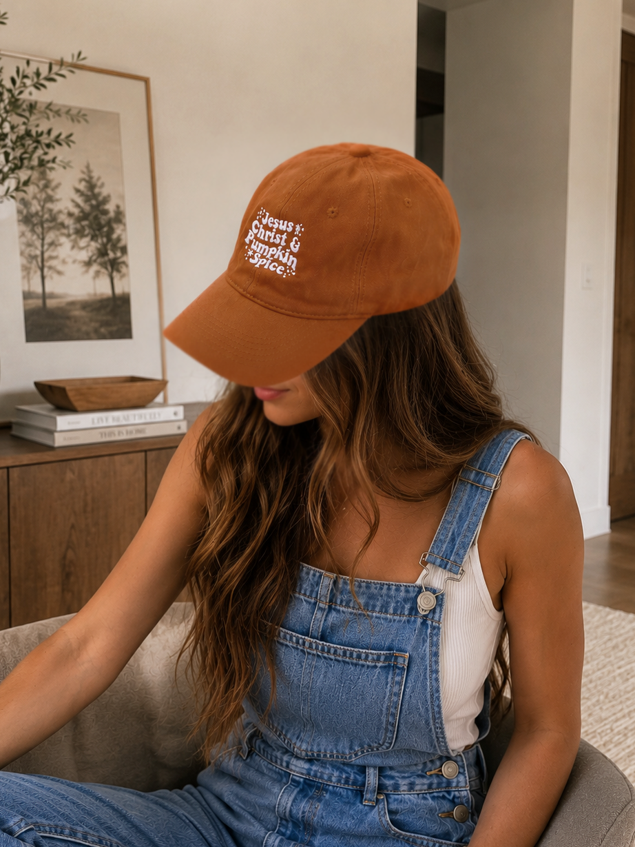 Jesus Christ & Pumpkin Spice Baseball Hat