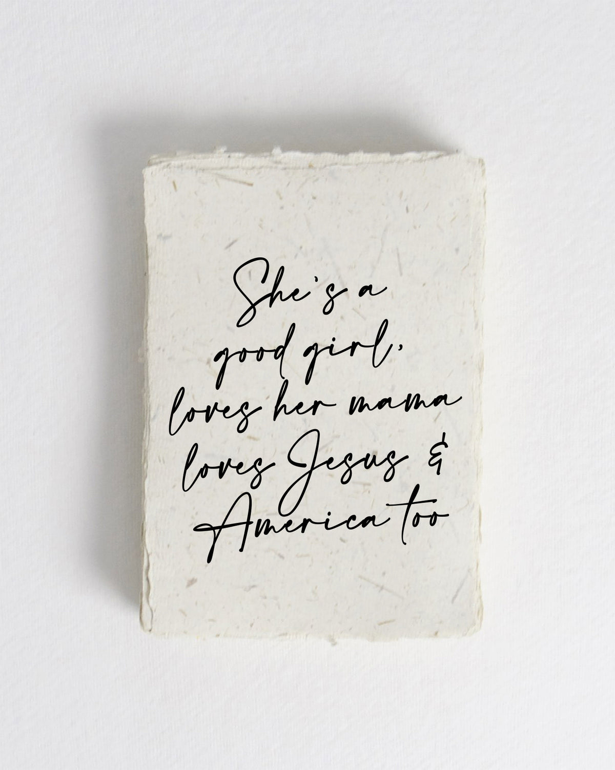 Loves Her Mama, Jesus & America Too Cotton Print