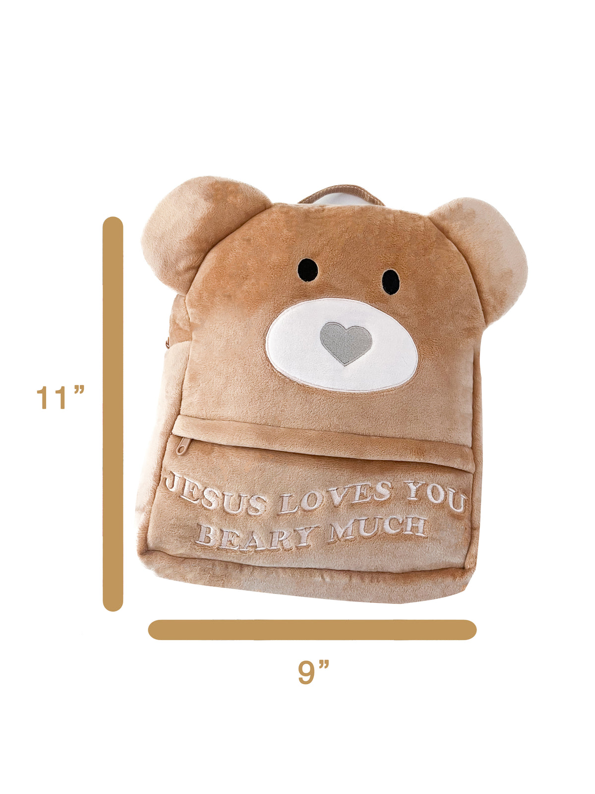 Jesus Loves Me Beary Much Plush Backpack