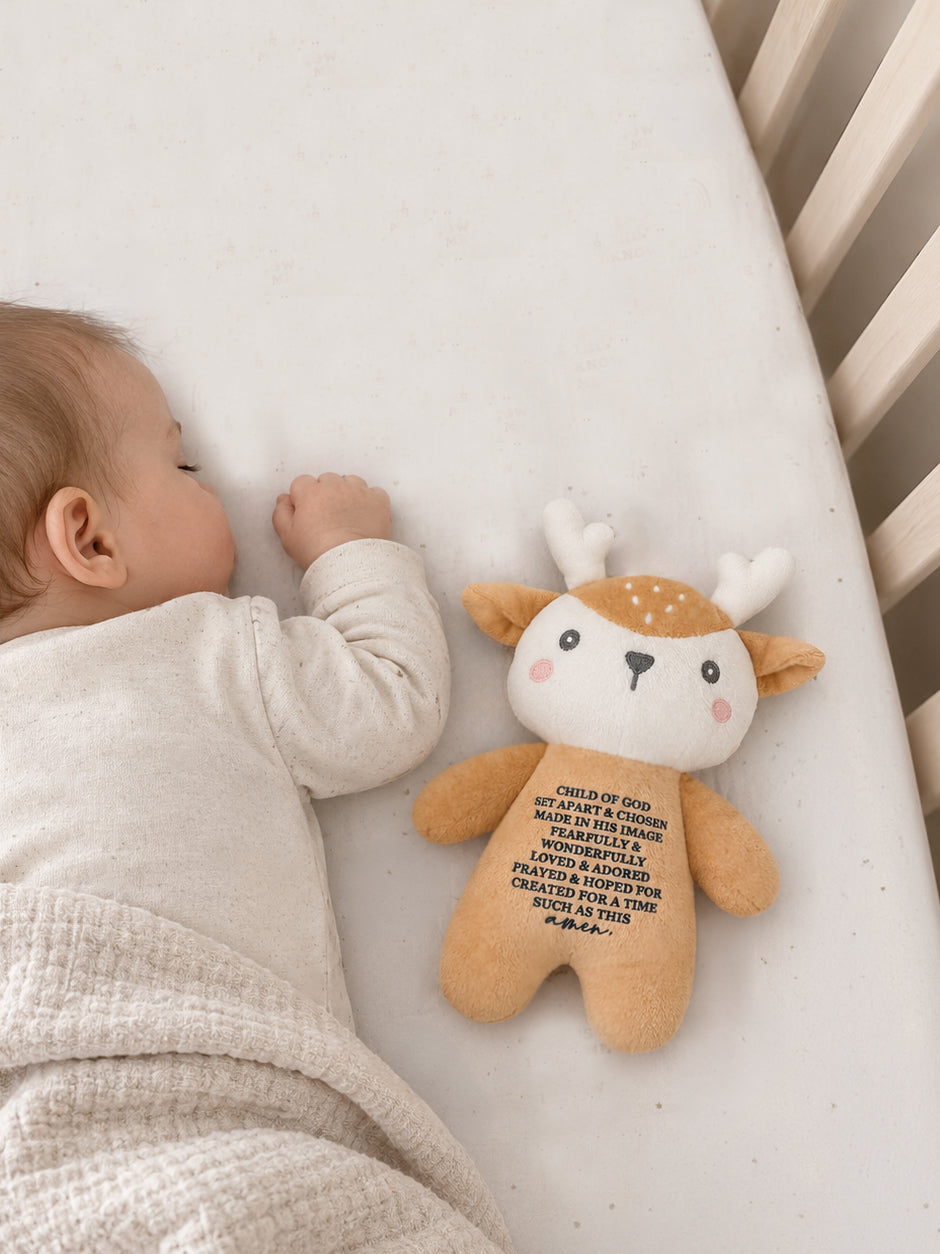 God's Words Animal Stuffy Rattle