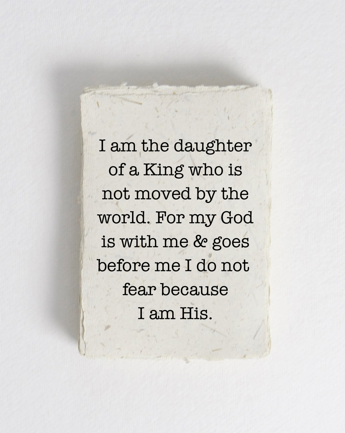 I Am The Daughter Of A King Cotton Print