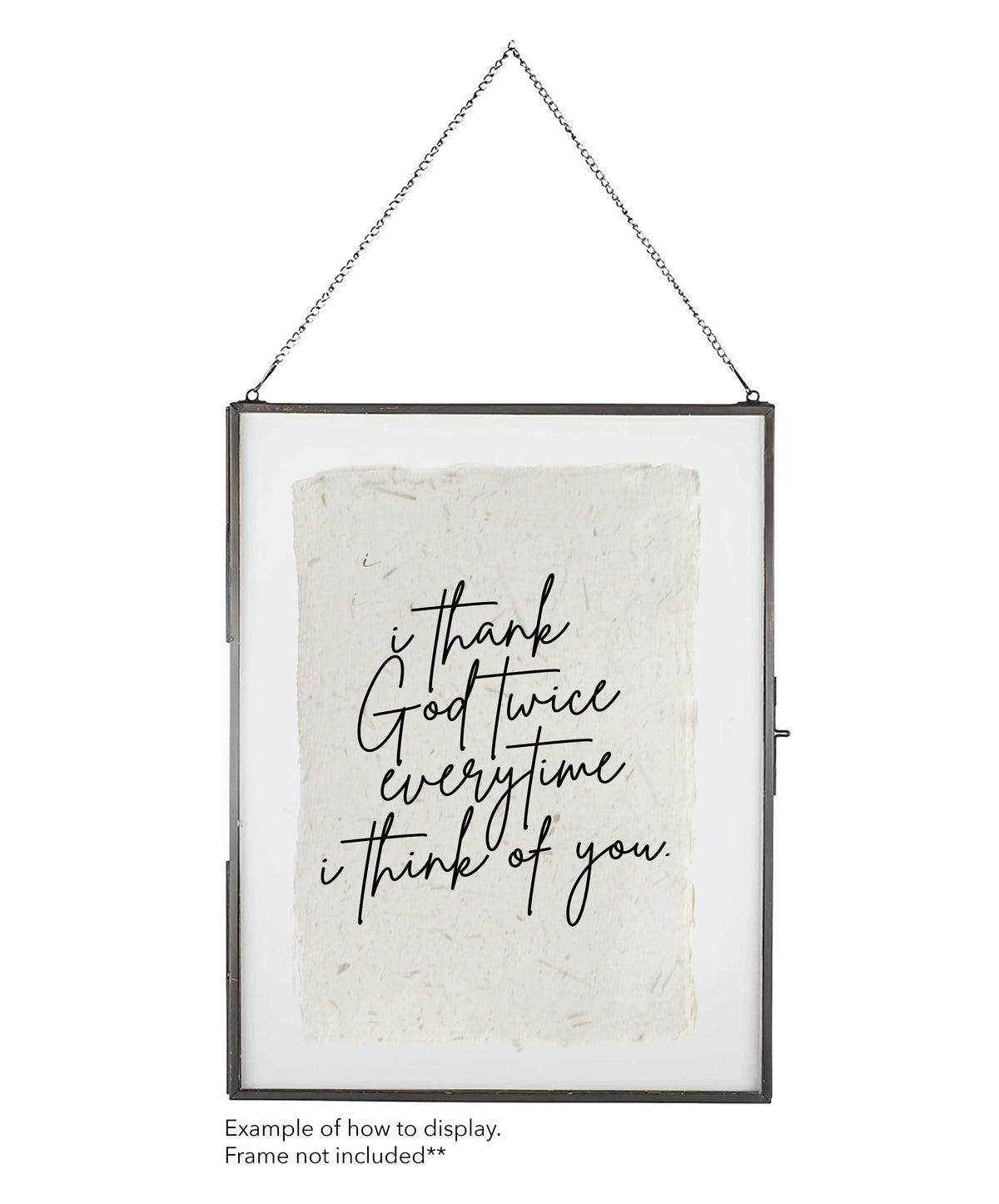 I Thank God Twice Cotton Print