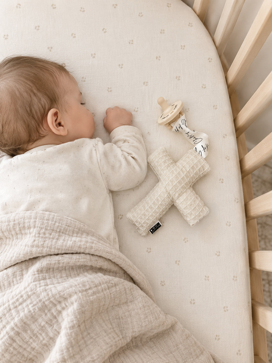 Pacifier Waffle Cross Lovey