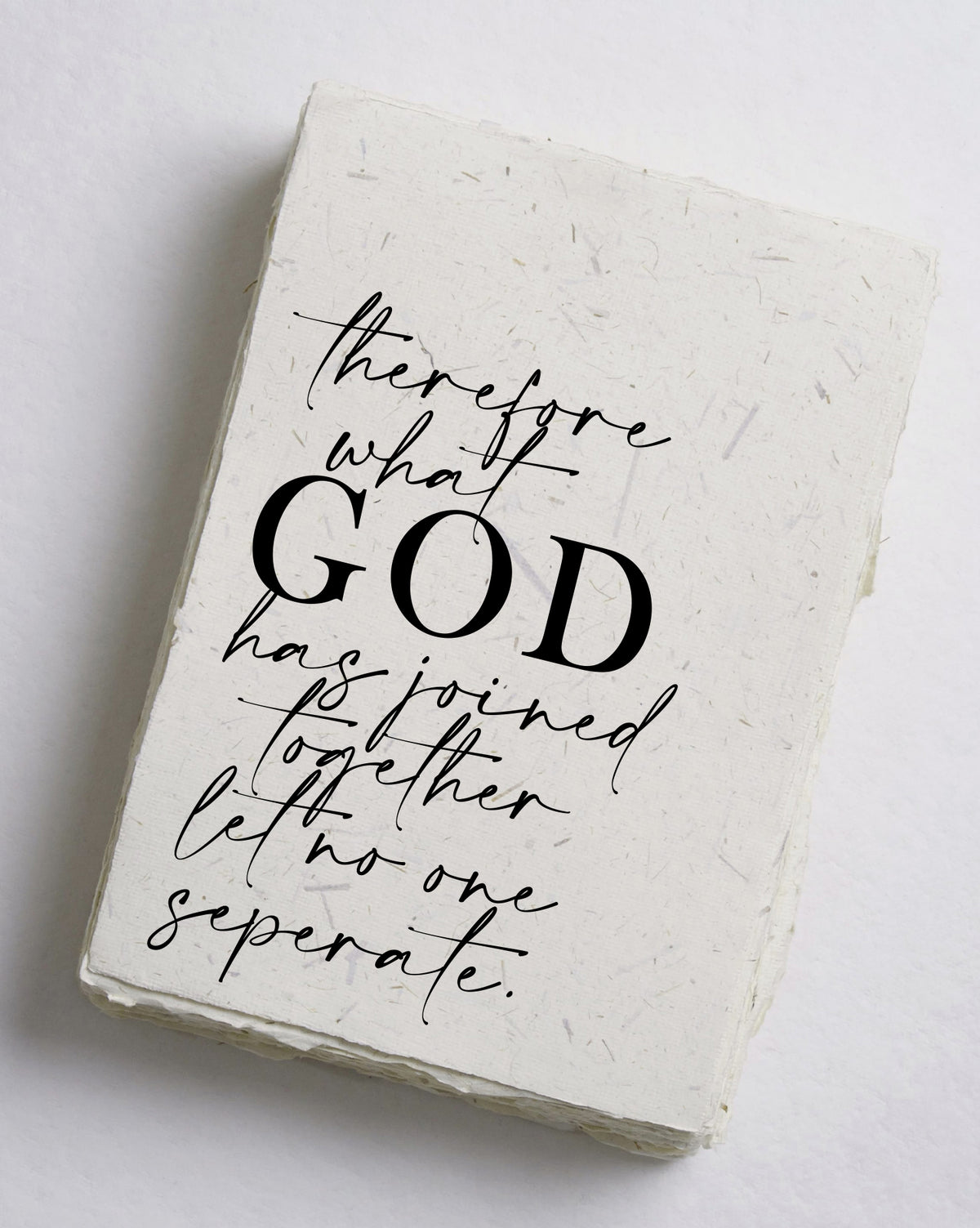 Therefore What God Has Joined Together Cotton Print