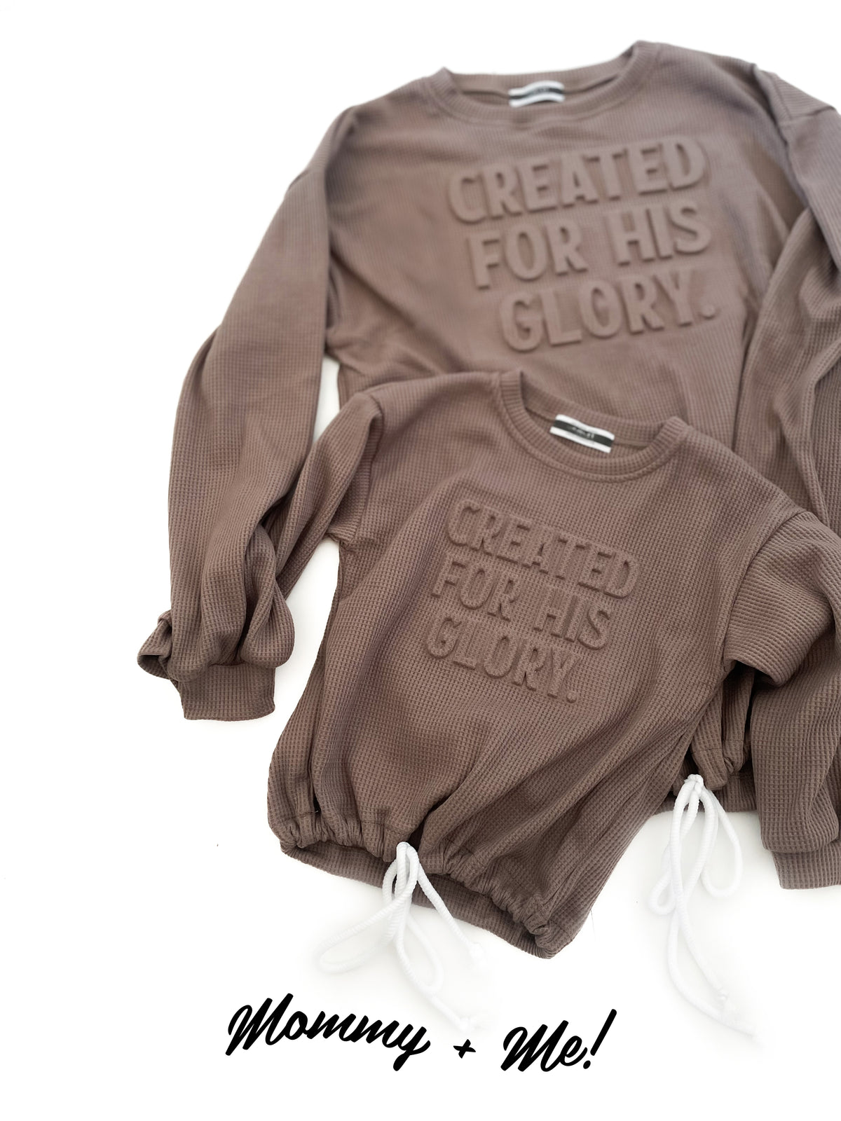 Created for His Glory Cinched Waffle Toddler Sweater