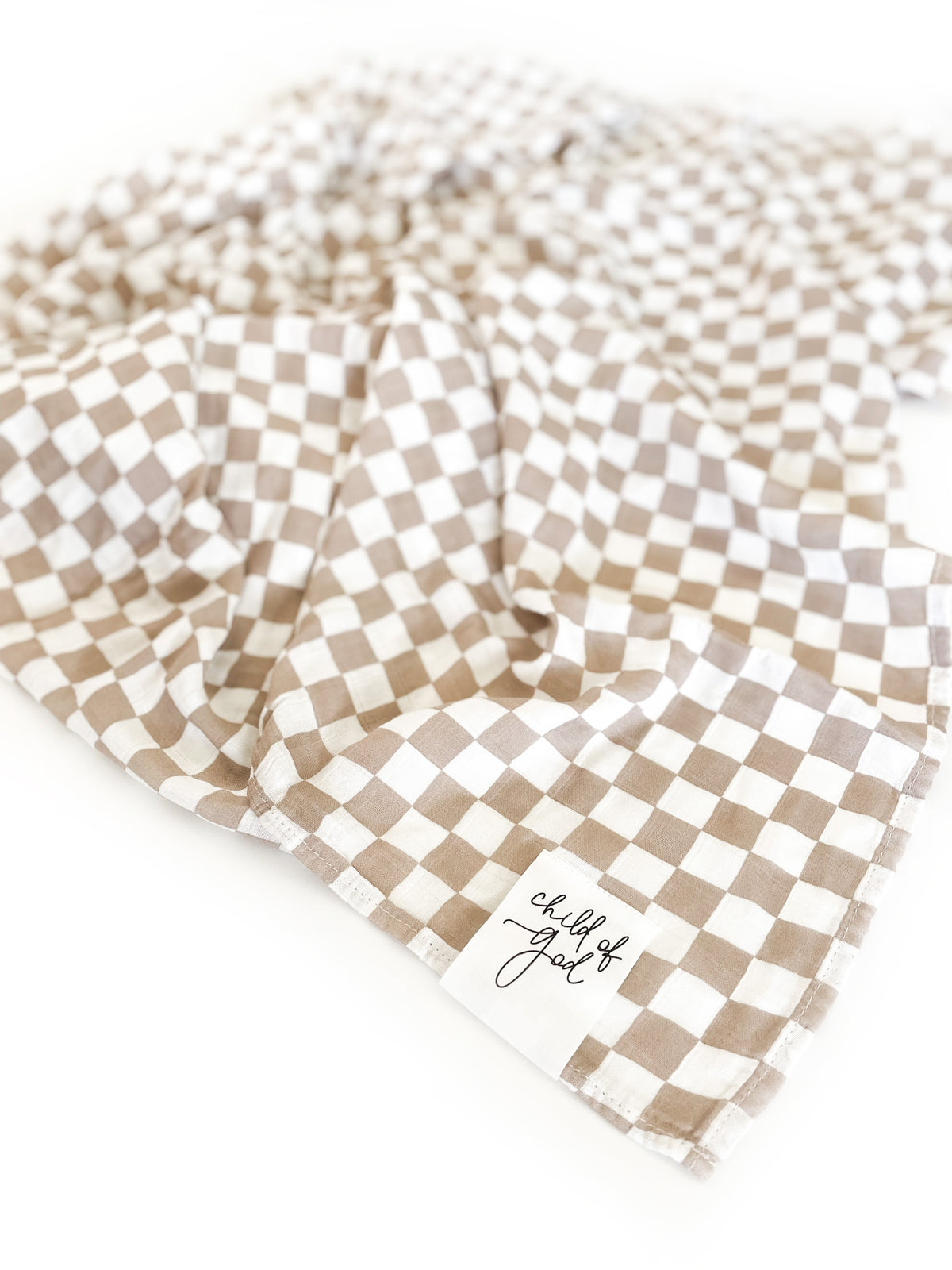 Child of God Checker Swaddle Blanket