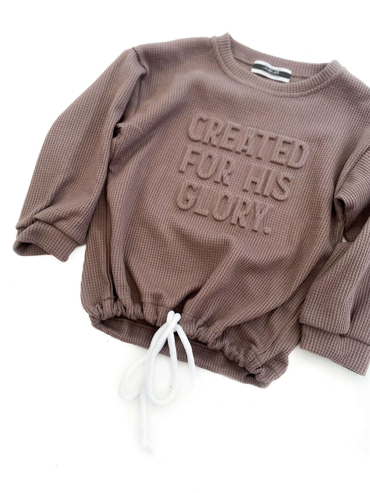 Created for His Glory Cinched Waffle Toddler Sweater