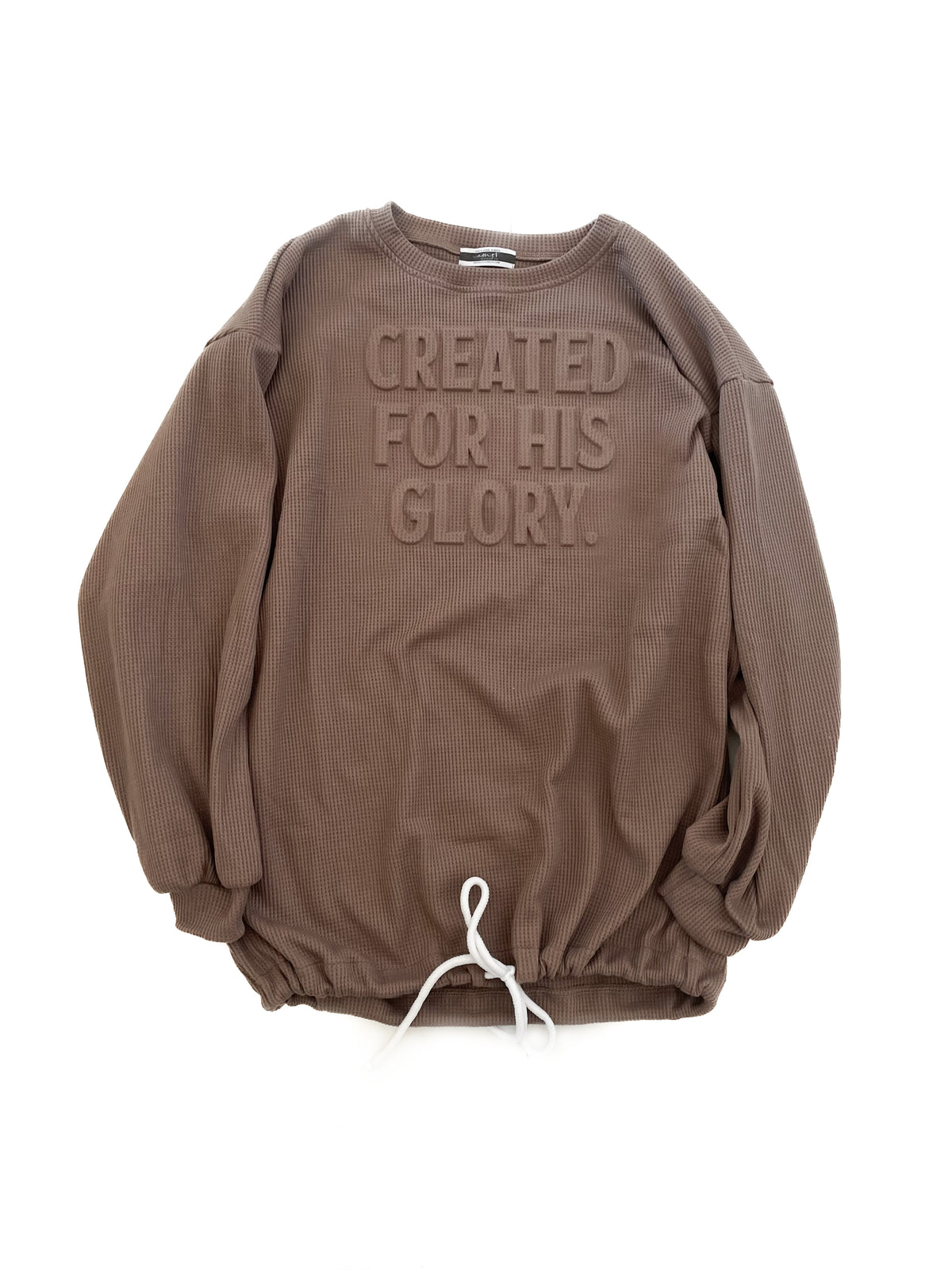 Created for His Glory Cinched Waffle Womens Sweater