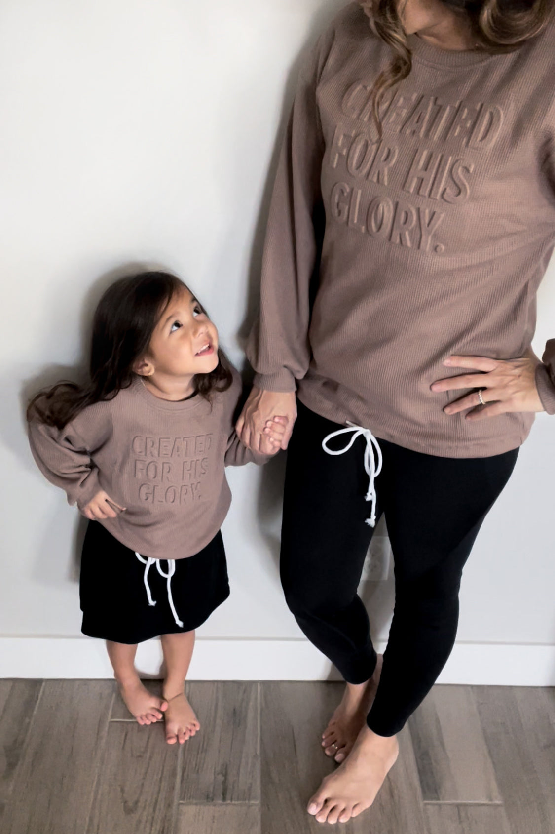 Created for His Glory Cinched Waffle Toddler Sweater