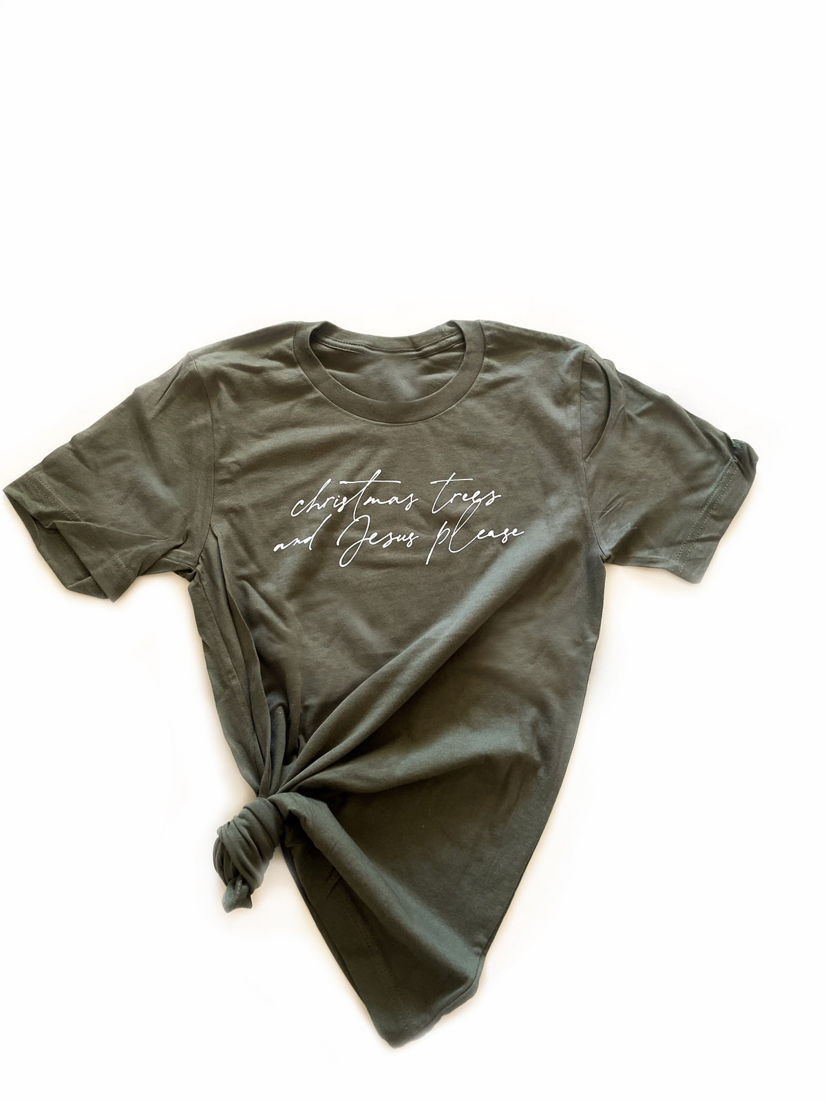 Christmas Trees and Jesus Please Adult Tee