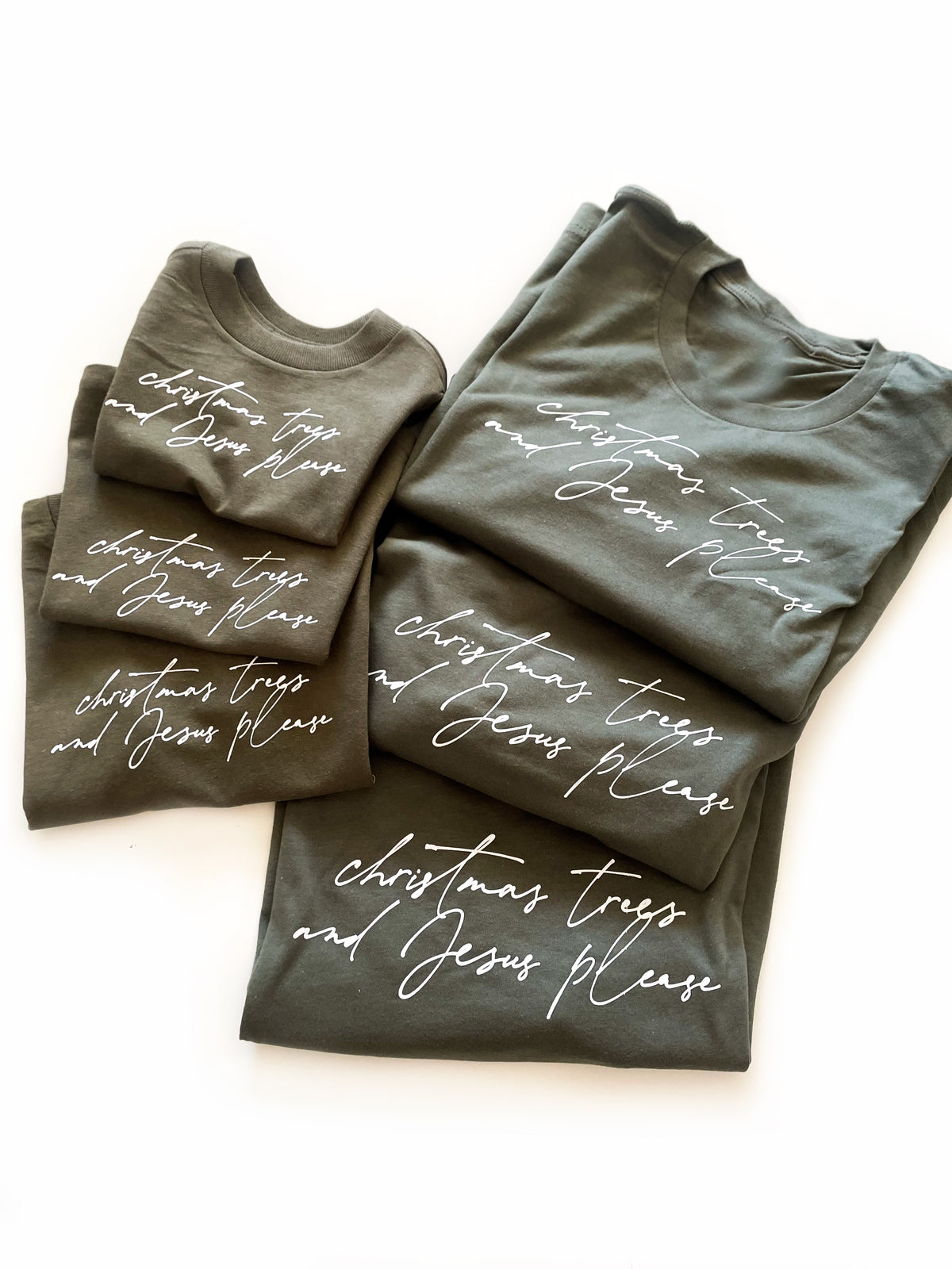 Christmas Trees and Jesus Please Adult Tee