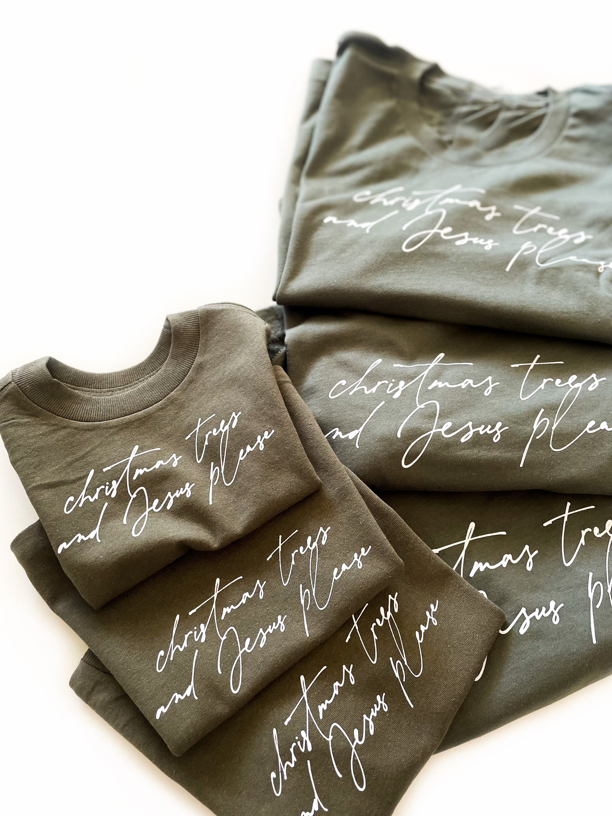 Christmas Trees and Jesus Please Adult Tee