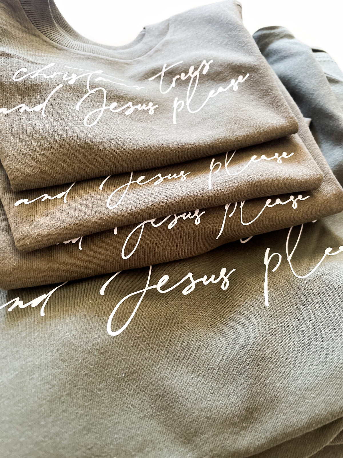 Christmas Trees and Jesus Please Adult Tee