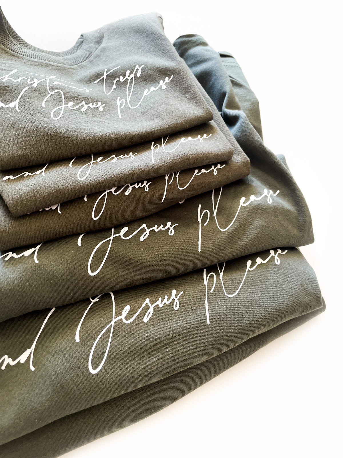 Christmas Trees and Jesus Please Adult Tee