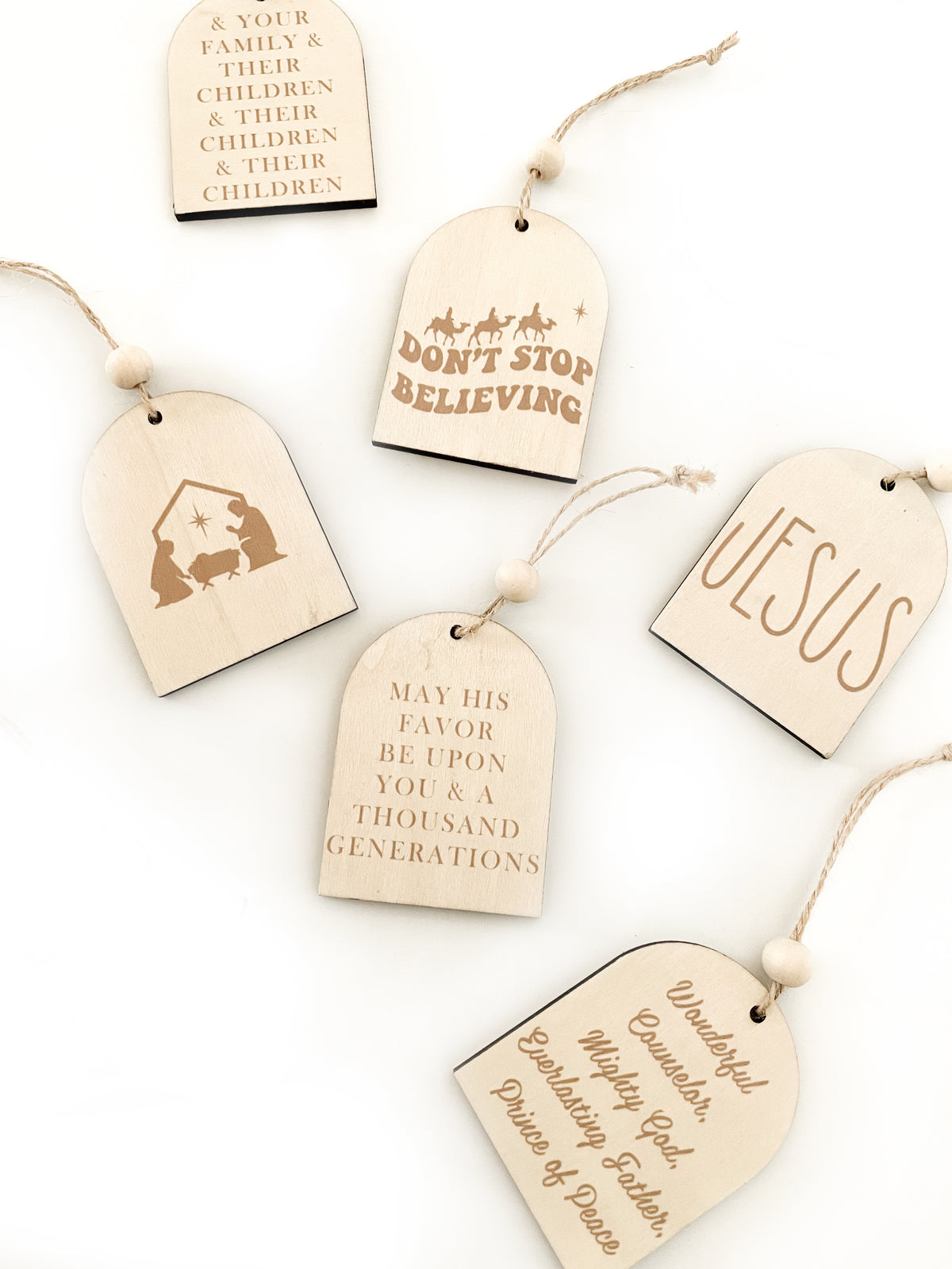 Christmas Collection Wood Ornaments