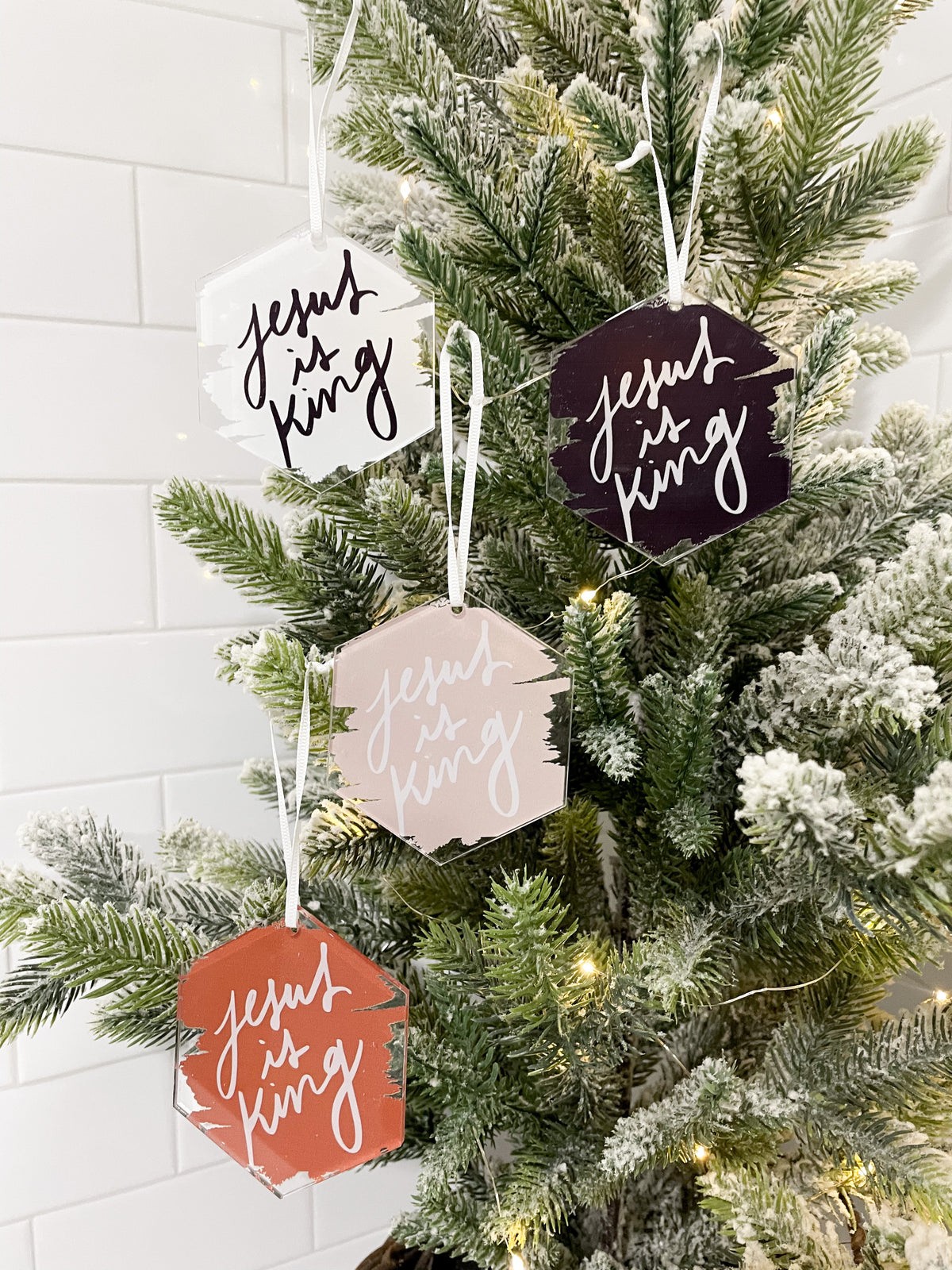 Jesus is King Acrylic Ornament