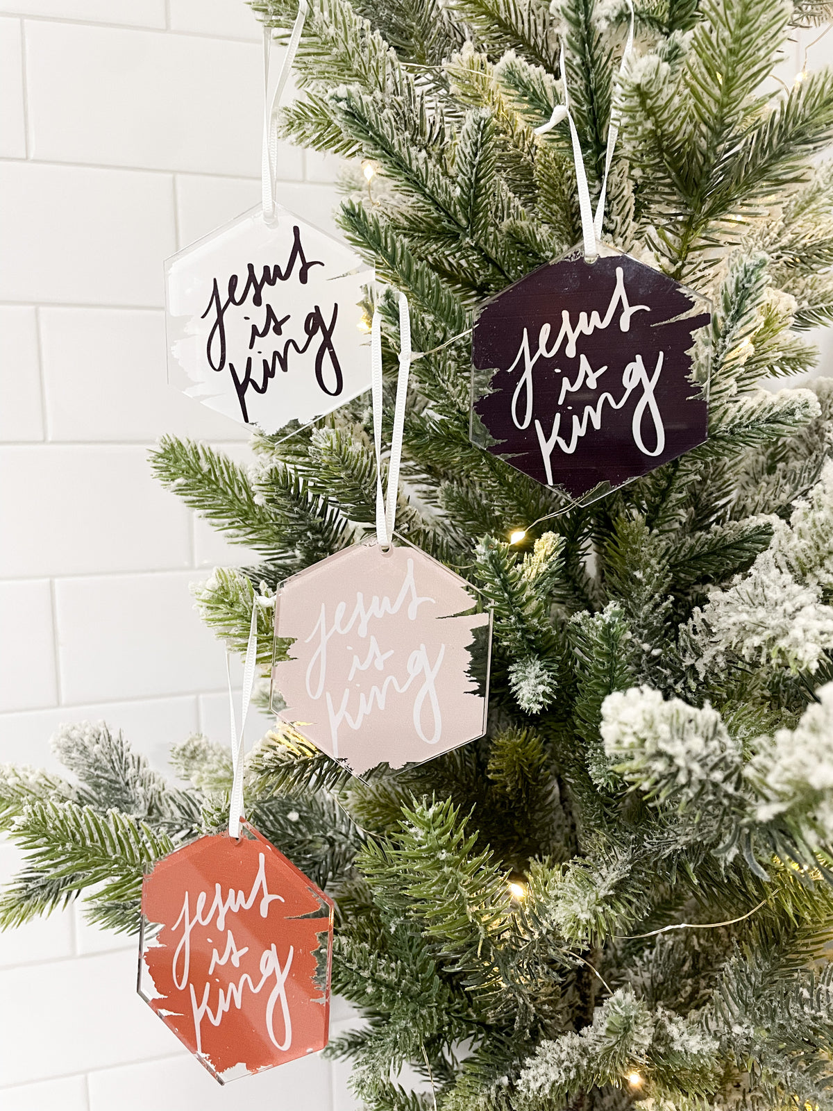 Jesus is King Acrylic Ornament