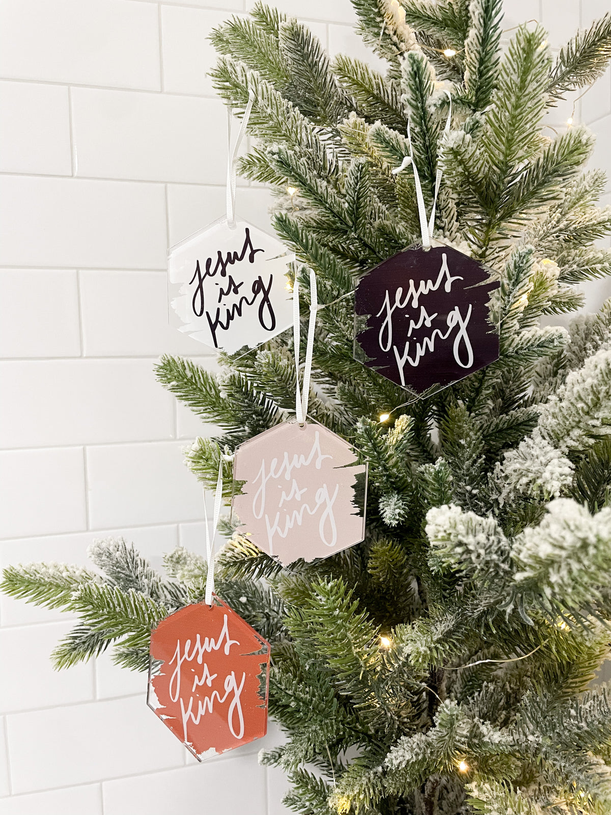 Jesus is King Acrylic Ornament