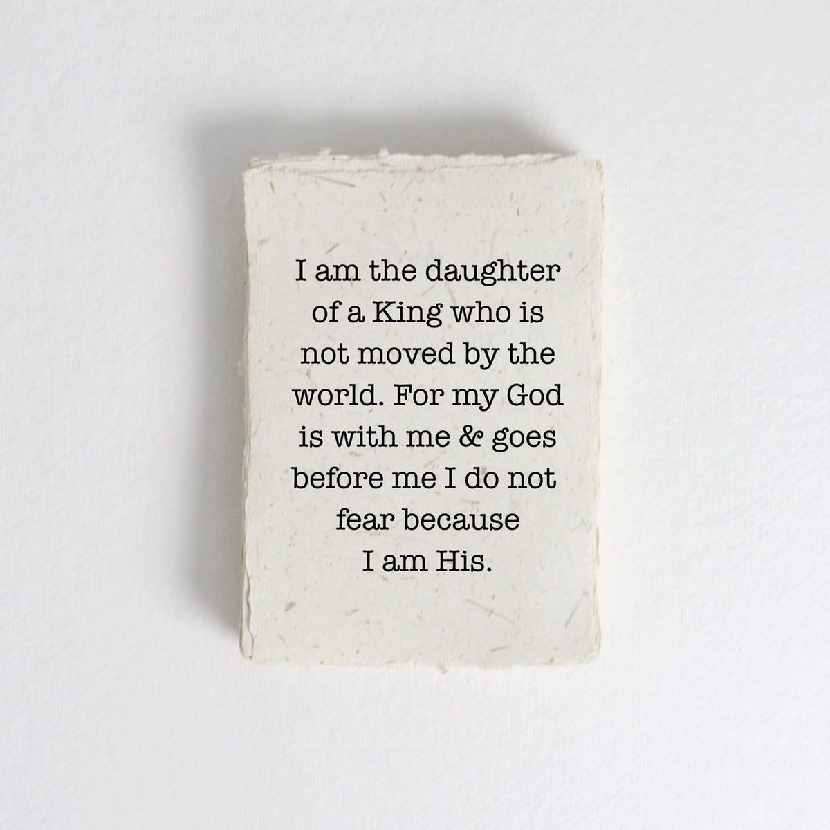 I Am The Daughter Of A King Cotton Print